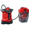 Einhell Pompa di evacuazione acque chiare a filo multicellulare motore con spazzole al carbonio 100 W EINHELL GE-DP 18/25 LL Li-Solo 7000 l/h, fino a 5 m profondità