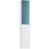 Leroy Merlin Colonna per mobile bagno Niwa 2 ante P 27 x L 30 x H 160 cm laccato opaco bianco con vetro blu pacifico cannettato