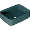 Leroy Merlin Lavabo da appoggio Kyoto rettangolare in ceramica L 50 x H 12 x P 36 cm verde
