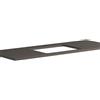 Leroy Merlin Top per semincasso lavabo Niwa18045 L 120 x H 1.8 x P 46 cm laccato opaco grigio carbone truciolare
