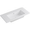 Leroy Merlin Lavabo a incasso rettangolare L 90.5 x H 14 x P 46 cm in resina bianco lucido