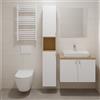 SENSEA Colonna per mobile bagno Modern SENSEA 2 ante P 30 x L 30 x H 161.6 cm Bianco e miele laccato truciolare