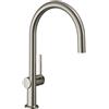 Hansgrohe Rubinetto da cucina elastico a collo di cigno Talis M54 argento pvd satinato HANSGROHE
