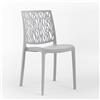NEW GARDEN Set di 6 sedie da giardino in polipropilene grigio London Twist NEW GARDEN