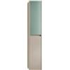 Leroy Merlin Colonna per mobile bagno Niwa 2 ante P 27 x L 30 x H 160 cm laccato opaco Beige Greige con vetro verde timo cannettato