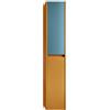 Leroy Merlin Colonna per mobile bagno Niwa 2 ante P 27 x L 30 x H 160 cm laccato opaco senape con vetro blu pacifico cannettato