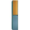 Leroy Merlin Colonna per mobile bagno Niwa 2 ante P 27 x L 30 x H 160 cm laccato opaco blu pacifico con vetro senape cannettato