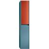 Leroy Merlin Colonna per mobile bagno Niwa 2 ante P 27 x L 30 x H 160 cm laccato opaco blu pacifico con vetro paprika cannettato