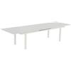 NATERIAL Tavolo allungabile da esterno rettangolare in alluminio e vetro bianco 12 posti L 100 a 100x256cm, Odyssea NATERIAL