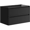 Leroy Merlin Mobile da bagno sospeso sotto lavabo L 79.5 x H 50 x P 45.5 cm antracite opaco, 2 cassetti TRATTO