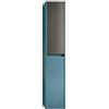 Leroy Merlin Colonna per mobile bagno Niwa 2 ante P 27 x L 30 x H 160 cm laccato opaco blu pacifico con vetro grigio carbone cannettato