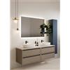 Leroy Merlin Mobile da bagno sospeso sotto lavabo L 79.5 x H 50 x P 45.5 cm marrone opaco, 2 cassetti TRATTO