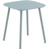 NATERIAL Tavolo da pranzo per giardino ANAFI NATERIAL struttura e superficie in alluminio blu per 2 persone 70x70cm