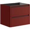 Leroy Merlin Mobile da bagno sospeso sotto lavabo L 59.5 x H 50 x P 45.5 cm rosso opaco, 2 cassetti TRATTO