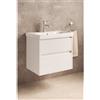 Leroy Merlin Mobile da bagno sospeso sotto lavabo Niwa 2 cassetti L 59.5 x H 50 x P 45.5 cm bianco laccato opaco cannettato