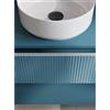Leroy Merlin Mobile da bagno sospeso sotto lavabo Niwa 2 cassetti L 59.5 x H 50 x P 45.5 cm blu pacifico laccato opaco cannettato