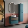 Leroy Merlin Mobile da bagno sospeso sotto lavabo Niwa 2 cassetti L 59.5 x H 50 x P 45.5 cm blu pacifico e grigio cannettato