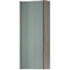Leroy Merlin Pensile bagno Niwa cannettato laccato opaco grigio carbone con vetro verde timo, 1 anta reversibile P17 x L30 x H78.5 cm