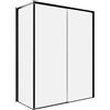 Leroy Merlin Pannello laterale per box doccia Record H 196.5 cm vetro trasparente profilo nero dx