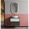 Leroy Merlin Mobile da bagno sospeso sotto lavabo Niwa 2 cassetti L 59.5 x H 50 x P 45.5 cm grigio e bianco cannettato
