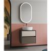 Leroy Merlin Mobile da bagno sospeso sotto lavabo Niwa 2 cassetti L 59.5 x H 50 x P 45.5 cm grigio e sabbia cannettato