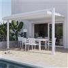 NATERIAL Pergola bioclimatica 4x3 m in alluminio bianco - Clima Odyssea NATERIAL