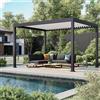 NATERIAL Pergola bioclimatica 3x4 m in alluminio grigio antracite - Astra NATERIAL