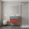 Leroy Merlin Mobile da bagno sospeso sotto lavabo Niwa 2 cassetti L 59.5 x H 50 x P 45.5 cmpaprika e blu pacifico cannettato