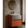 Leroy Merlin Mobile da bagno sospeso sotto lavabo Niwa 2 cassetti L 59.5 x H 50 x P 45.5 cm paprika e grigio cannettato