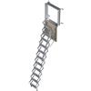 Iris Scala retrattile in acciaio galvanizzato, foro 70x90 cm, H da 2.76 a 3.00 m, 11 gradini, con corrimano