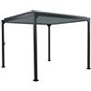 Leroy Merlin Pergola bioclimatica 3x3 m in alluminio grigio scuro - Start