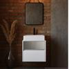 Leroy Merlin Mobile da bagno sospeso sotto lavabo Niwa 2 cassetti L 59.5 x H 50 x P 45.5 cm bianco e grigio carbone cannettato