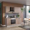 Leroy Merlin Cucina montata Flora con elettrodomestici noce L 195 cm, DX