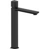 AQUASANIT Rubinetto per lavabo getto laminare cristallino Coral nero verniciato a polvere opaco AQUASANIT