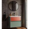 Leroy Merlin Mobile da bagno sospeso sotto lavabo Niwa 2 cassetti L 59.5 x H 50 x P 45.5 cm verde timo e paprika cannettato