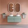 Leroy Merlin Mobile da bagno sospeso sotto lavabo Niwa 2 cassetti L 59.5 x H 50 x P 45.5 cm verde timo laccato opaco cannettato