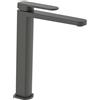 AQUASANIT Rubinetto per lavabo getto laminare cristallino Zefir grigio verniciato a polvere opaco AQUASANIT