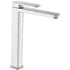 AQUASANIT Rubinetto per lavabo getto laminare cristallino Zefir grigio spazzolato opaco AQUASANIT