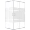 Leroy Merlin Box doccia angolare con porta scorrevole, L 88-100 cm X L 80 cm, H 190 cm, in vetro serigrafato SP. 6 mm, profilo cromo | Alba