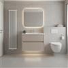 Leroy Merlin Mobile da bagno sospeso sotto lavabo Niwa 2 cassetti L 59.5 x H 50 x P 45.5 cm beige laccato cannettato