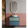 Leroy Merlin Mobile da bagno sospeso sotto lavabo Niwa 2 cassetti L 59.5 x H 50 x P 45.5 cm blu pacifico e verde timo cannettato