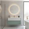 Leroy Merlin Mobile da bagno sospeso sotto lavabo Niwa 2 cassetti L 89.5 x H 50 x P 45.5 cm verde e bianco laccato opaco cannettato