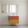 Leroy Merlin Mobile da bagno sospeso sotto lavabo Niwa 2 cassetti L 59.5 x H 50 x P 45.5 cm senape e paprika cannettato