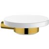 HUBER Porta sapone SI 90602 oro spazzolato 12 cm x 4.2 cm in ceramica