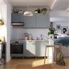 DELINIA Cucina in kit DELINIA Eleki grigio 3 basi e 3 pensili L 180 cm
