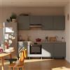 DELINIA Cucina in kit DELINIA Eleki grigio 4 basi e 4 pensili L 240 cm