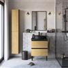 Leroy Merlin Mobile bagno da terra con lavabo, top incluso L 60 x H 58 x P 48.1 cm rovere liscio 2 cassetti Studio