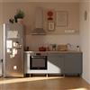 DELINIA Cucina in kit DELINIA Eleki grigio 4 basi L 200 cm