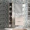SENSEA Mobile bagno sospeso con lavabo L 60 x H 55 x P 45 cm larice bianco 2 cassetti per vasca centrale Jnka