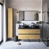 Leroy Merlin Mobile bagno da terra con lavabo, top incluso L 120 x H 58 x P 48.1 cm rovere liscio 4 cassetti Studio
